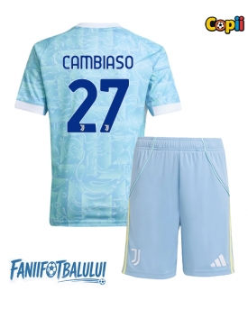 Juventus Andrea Cambiaso #27 Echipament de Fotbal Replică 2025-26 Copii Deplasare (+ Șorturi)